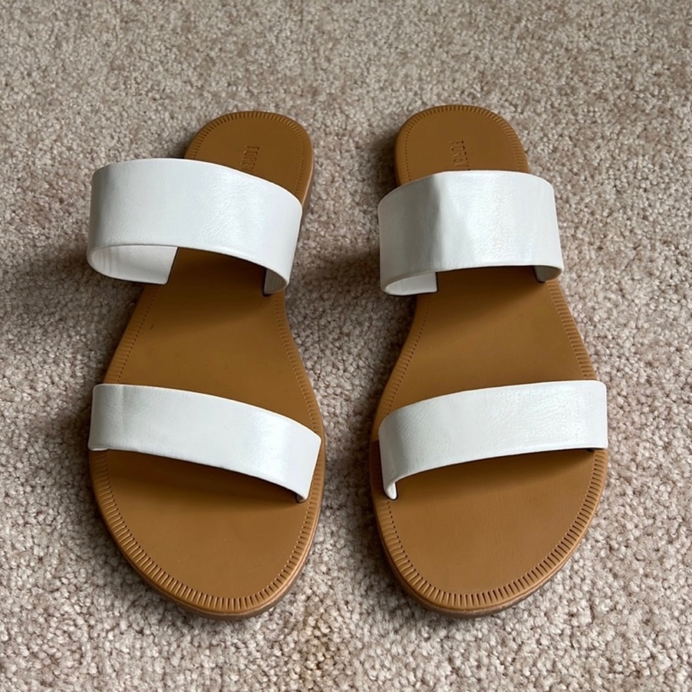 Forever 21 White Slip-On Shoes